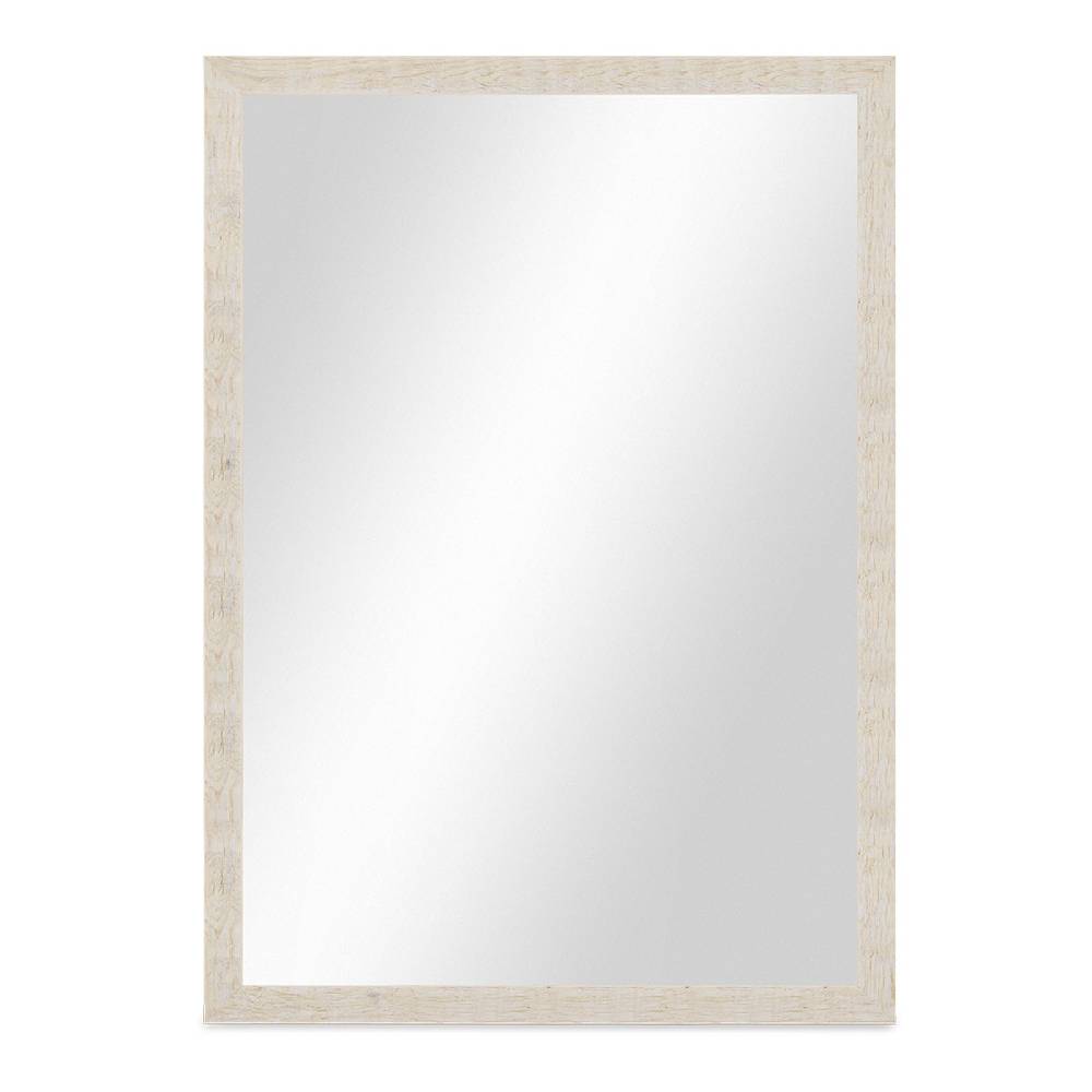 Photolini B-WARE: Wand-Spiegel 56x76 cm im Strandhaus-Stil Rustikal Weiß / Spiegelfläche 50x70 cm Neueste Mode