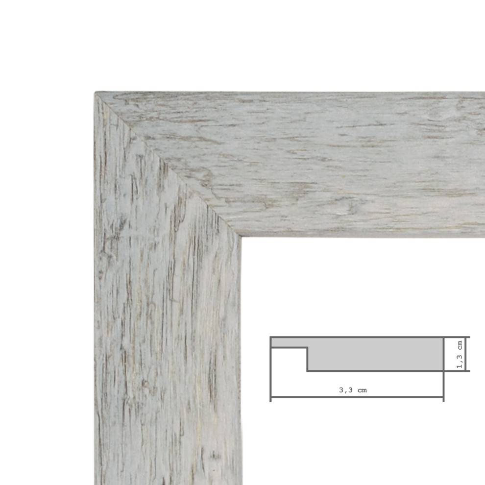 Photolini B-WARE: Wand-Spiegel 66x86 cm im Strandhaus-Stil Rustikal Grau / Spiegelfläche 60x80 cm Neuheiten