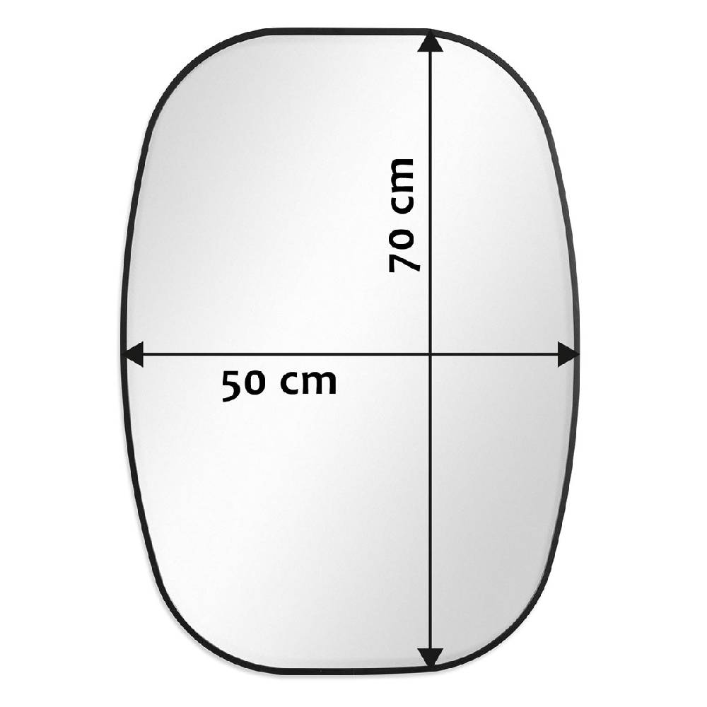 Photolini B-WARE: Spiegel Oval Schwarz mit Metallrahmen 50x70 cm Riesige Ersparnisse