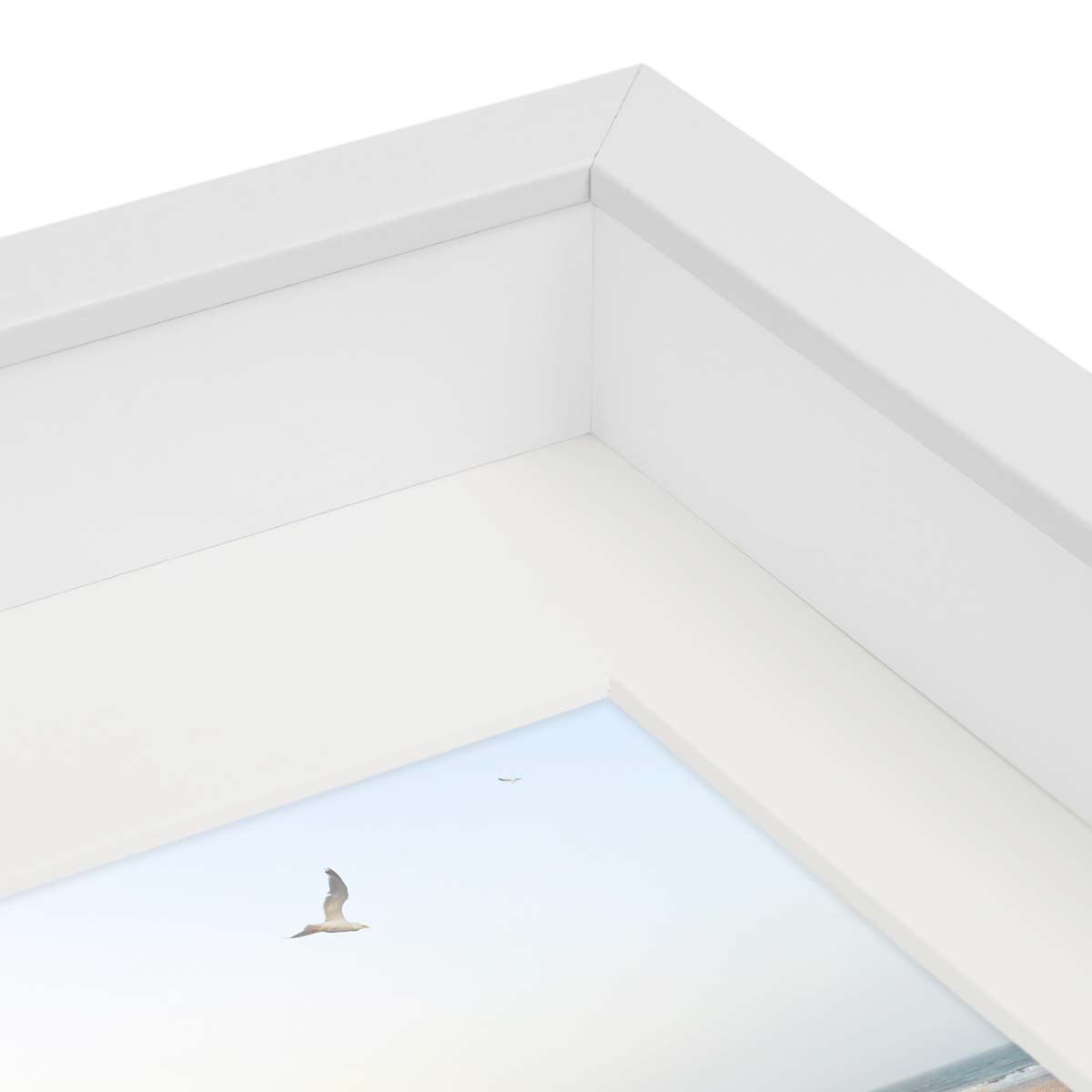 Photolini 2er Set 3D-Bilderrahmen extra tief 40x50 cm mit Passepartout, Weiß Nur für heute