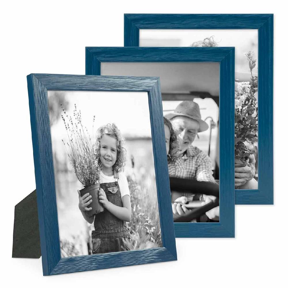 Photolini Bilderrahmen Dunkelblau 15x20 cm 3er Set mit Acrylglas Angebote