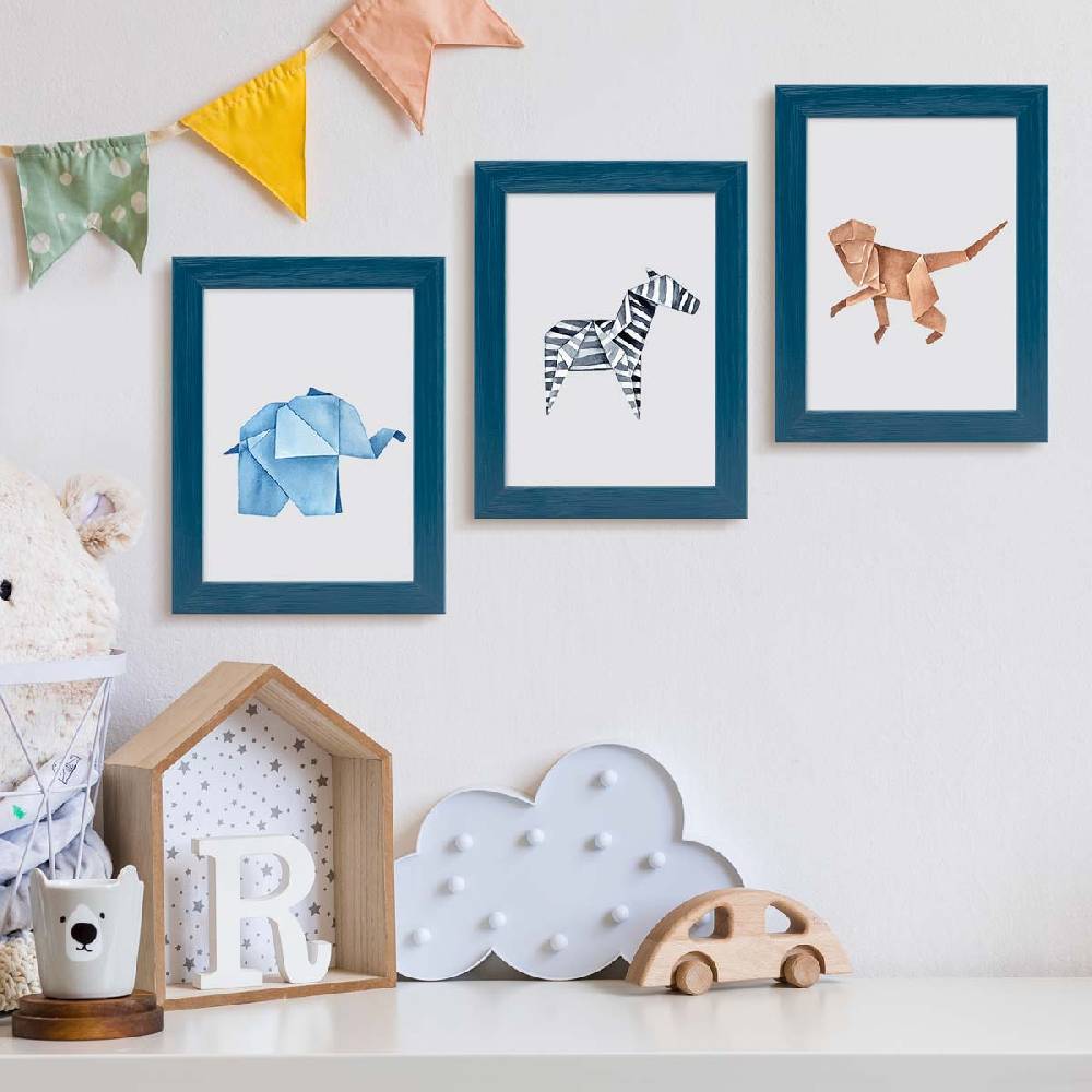 Photolini Bilderrahmen Dunkelblau 13x18 cm 3er Set mit Acrylglas im Angebot
