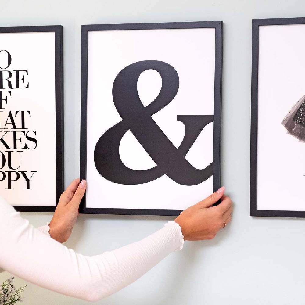 Photolini 10er Set Poster-Bilderrahmen 30x40 cm Modern Schwarz aus MDF mit Acrylglas Black Friday