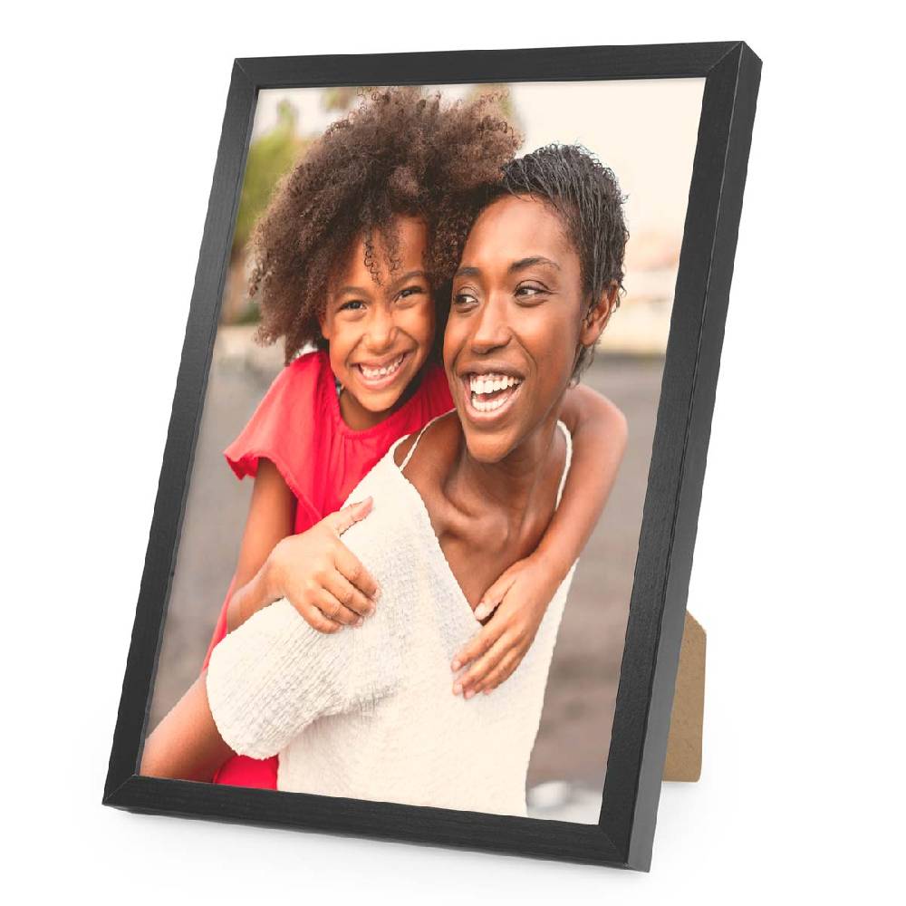 Photolini Holzrahmen Schwarz mit Acrylglas Super Sparpreis