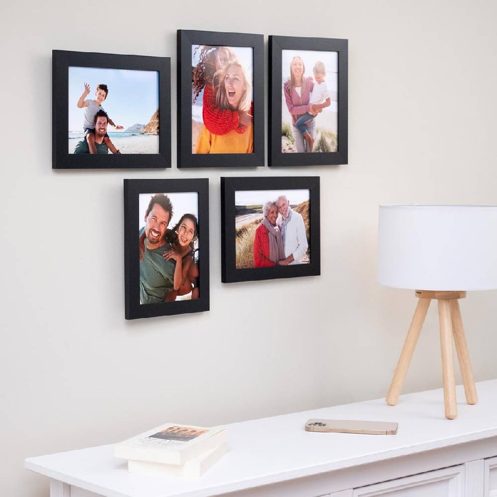 Photolini 10er Bilderrahmen-Set 15x20 cm Modern Schwarz MDF Basic Collection Begrenzte Freigabe