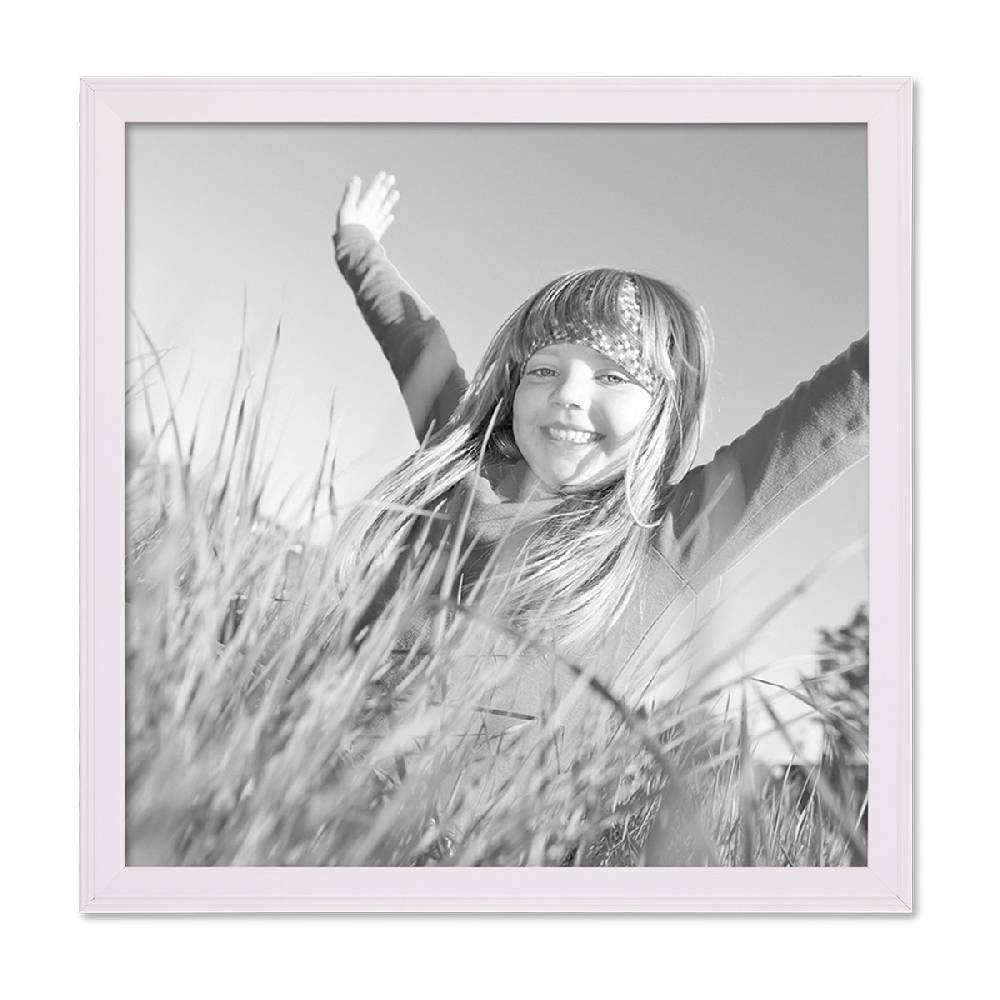 Photolini 5er Set Landhaus-Bilderrahmen 30x30 cm Weiß Massivholz 50% Rabatt mit kostenlosem Versand
