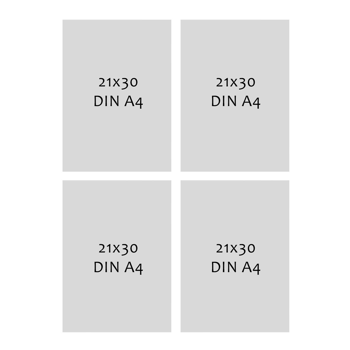 Photolini 4er Bilderrahmen-Set Schwarz Massivholz Schmal 21x30 cm / DIN A4 mit Acrylglasscheibe Günstig kaufen