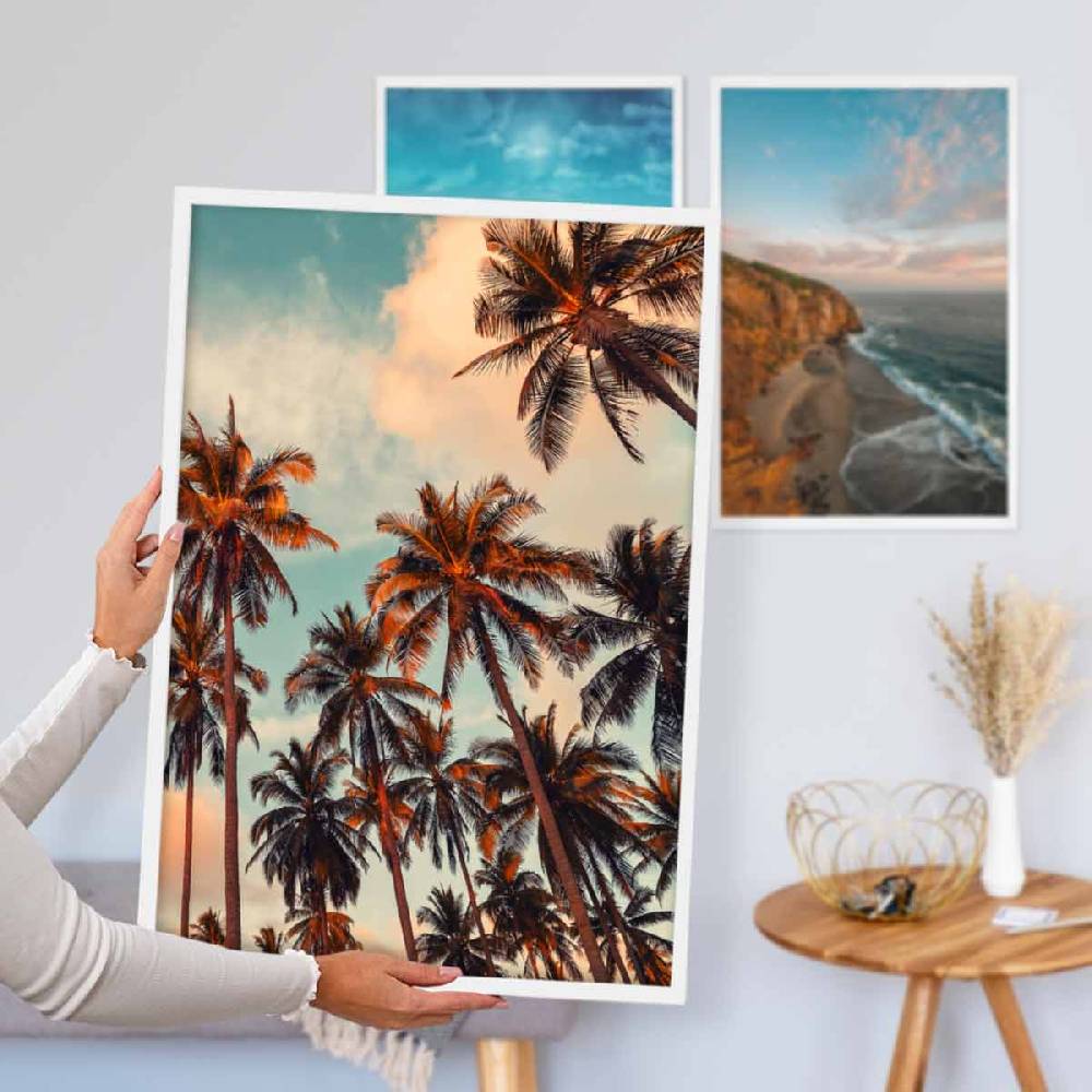 Photolini 3er Set Poster-Bilderrahmen 40x60 cm Modern Weiß aus MDF mit Acrylglas Discount Store für neue Produkte