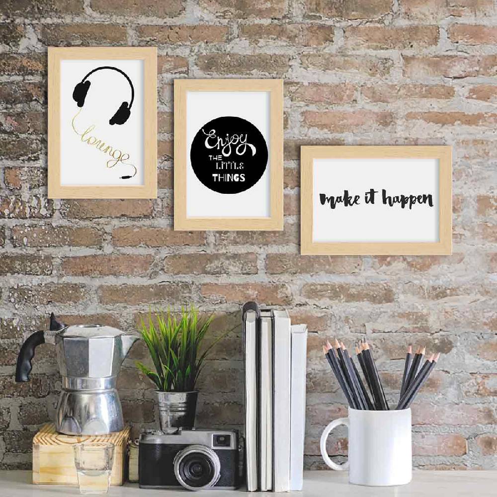 Photolini 10er Bilderrahmen-Set 10x15 cm Modern Natur aus MDF mit Acrylglas Fabrikladen