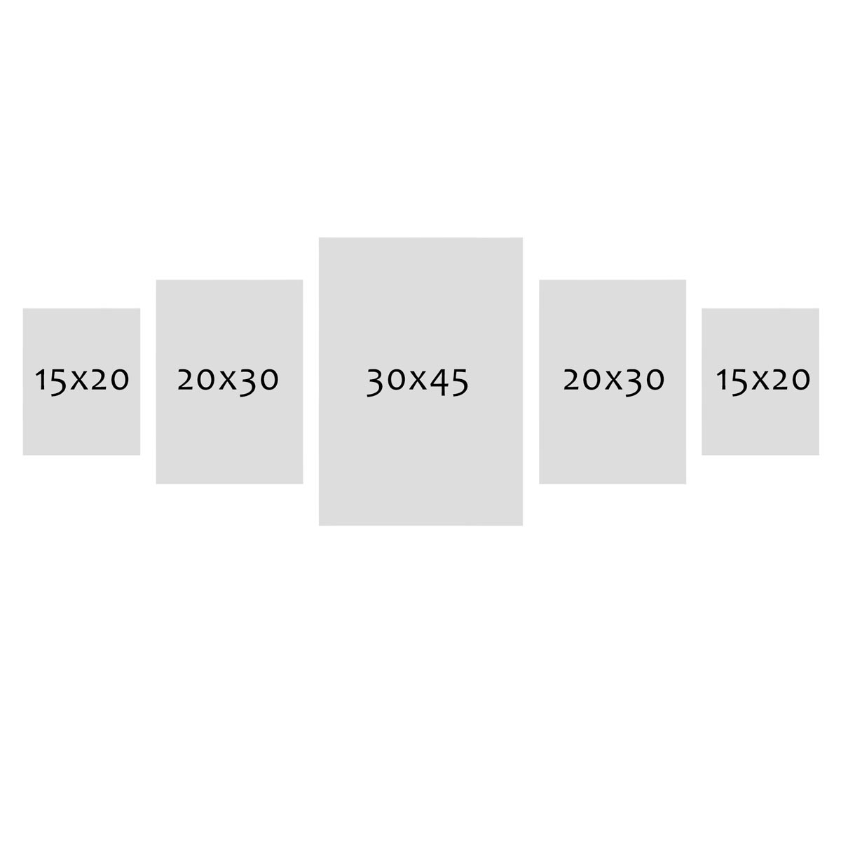 Photolini 5er Bilderrahmen-Set No.3 Strandhaus Eiche-Optik Massivholz 15x20 bis 30x45 cm Online Shopping