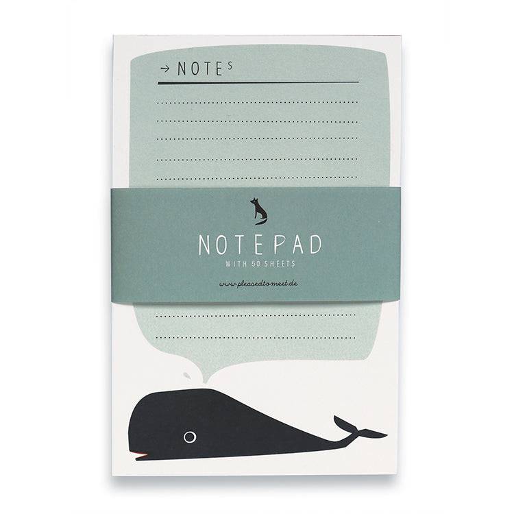 Pleased To Meet Whale Notizblock A6 Auslauf