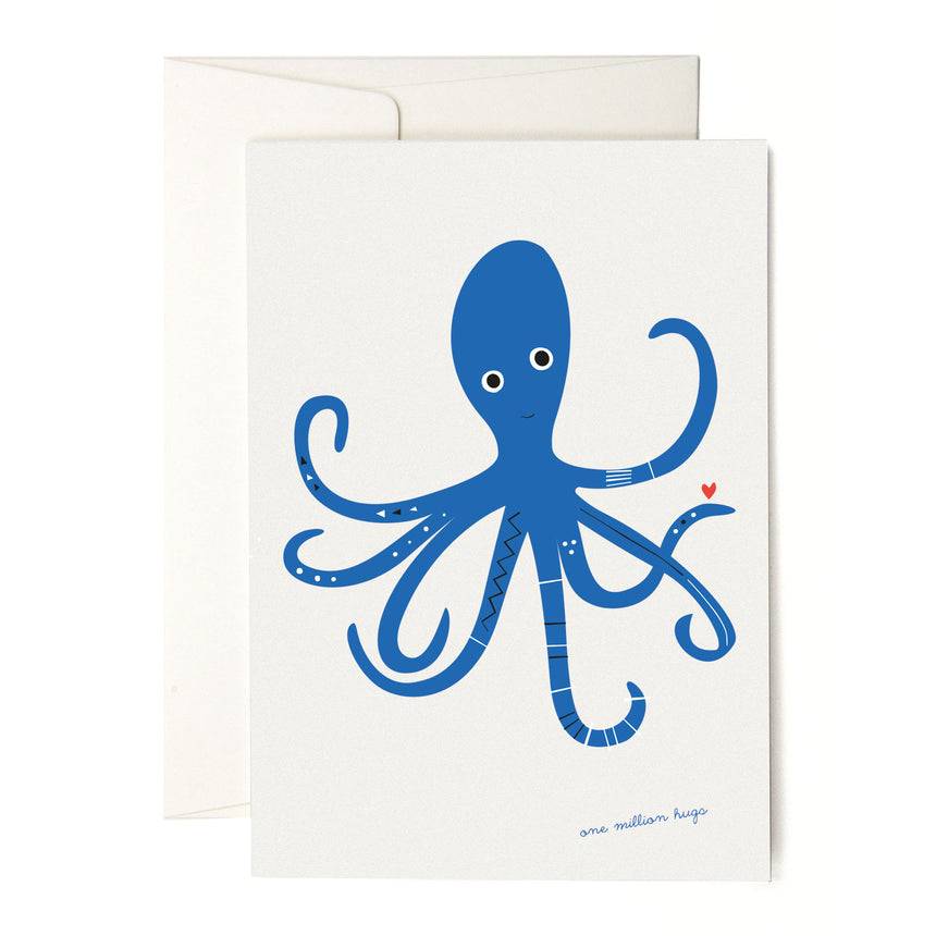 Pleased To Meet Blue Octopus Grusskarte Fabrikpreis