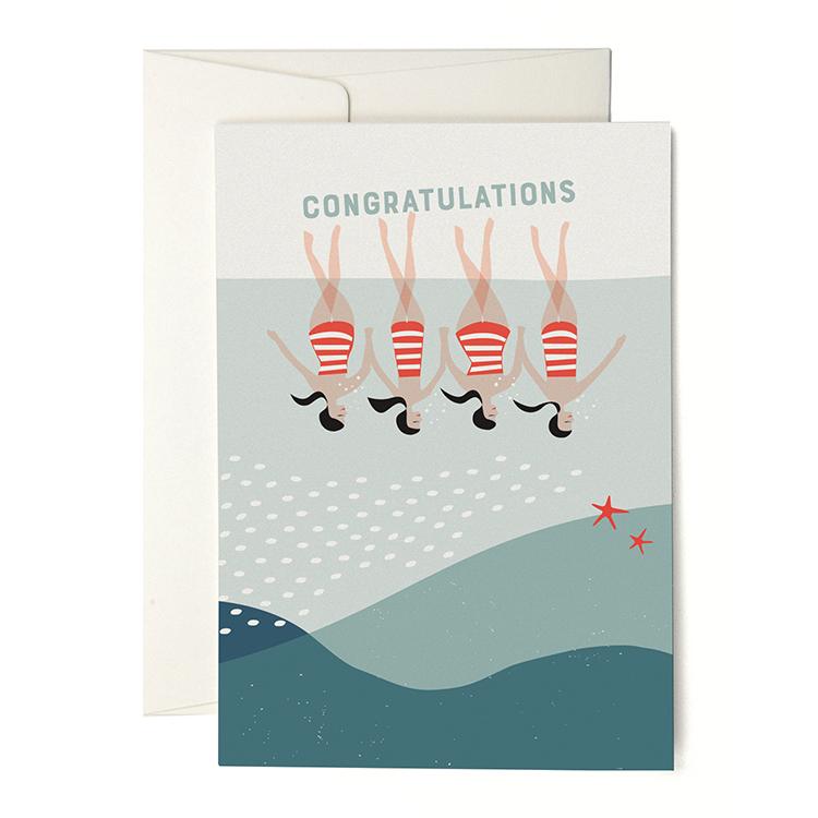Pleased To Meet Synchronised Swimming Grusskarte Saisonale Angebote