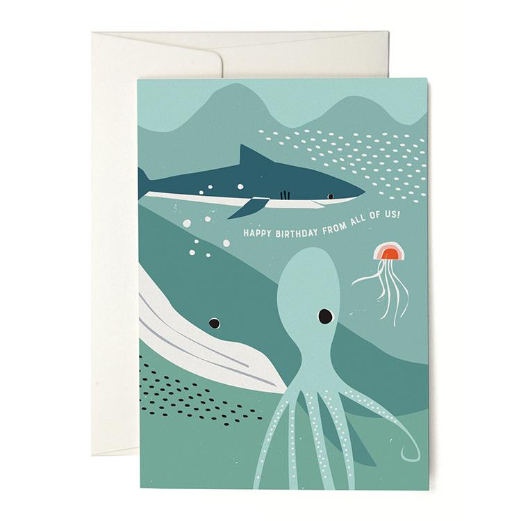 Pleased To Meet Underwater Giants Grusskarte Super Sparpreis