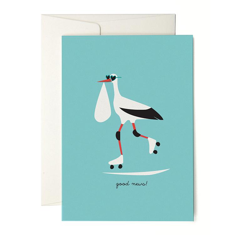 Pleased To Meet Stork Grusskarte Wochenangebot