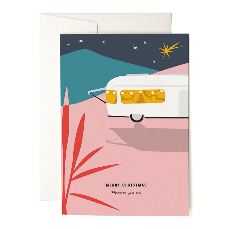 Pleased To Meet Christmas Caravan Grusskarte