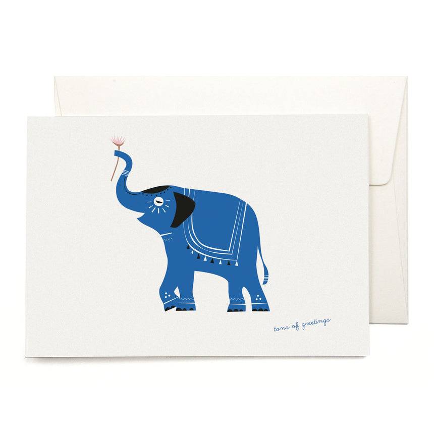 Pleased To Meet Blue Elephant Grusskarte Letzte 3 Tage