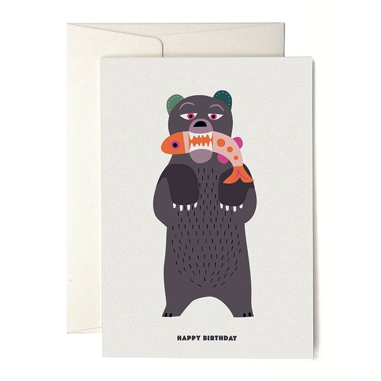 Pleased To Meet VIVA Bear + Fish Grusskarte 50% Rabatt für begrenzte Zeit