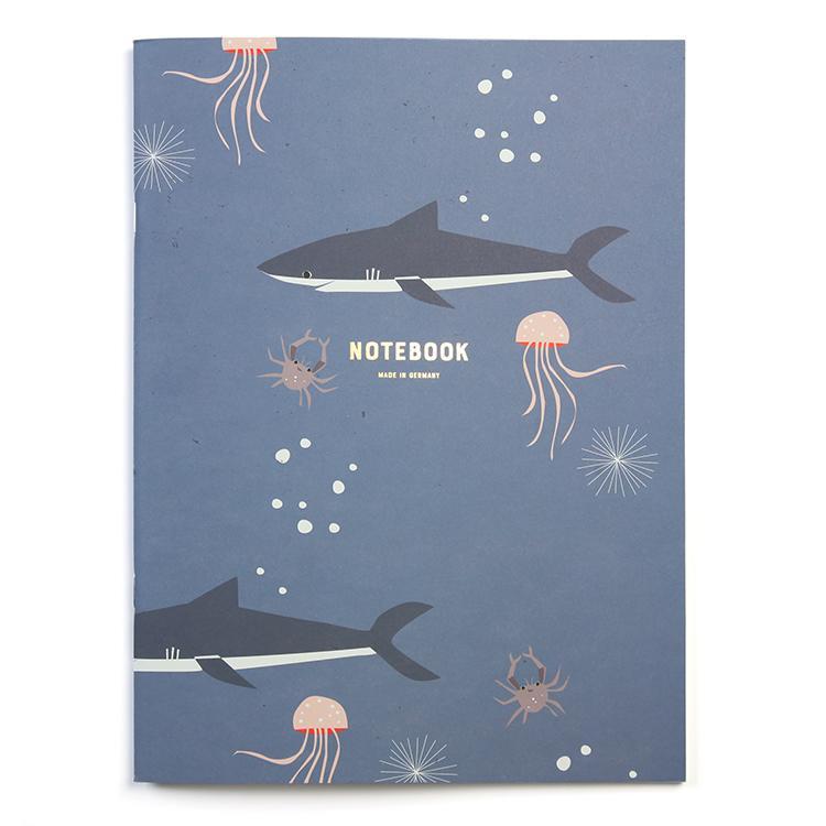 Pleased To Meet Sharks Notizheft 21x28cm, liniert Bis zu 65% Rabatt