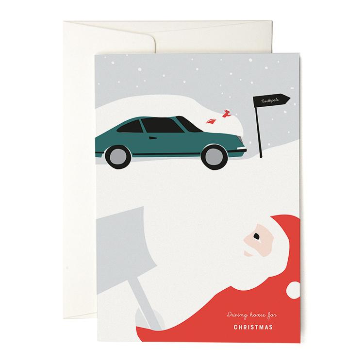 Pleased To Meet Santas Car Grusskarte Letzte 3 Tage