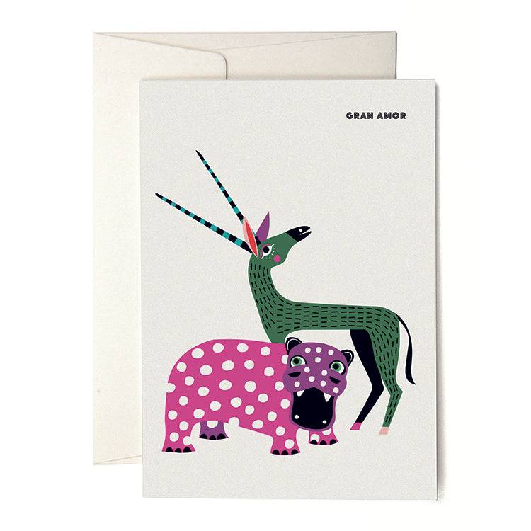 Pleased To Meet VIVA Hippo & Antilope Grusskarte Super Rabatt