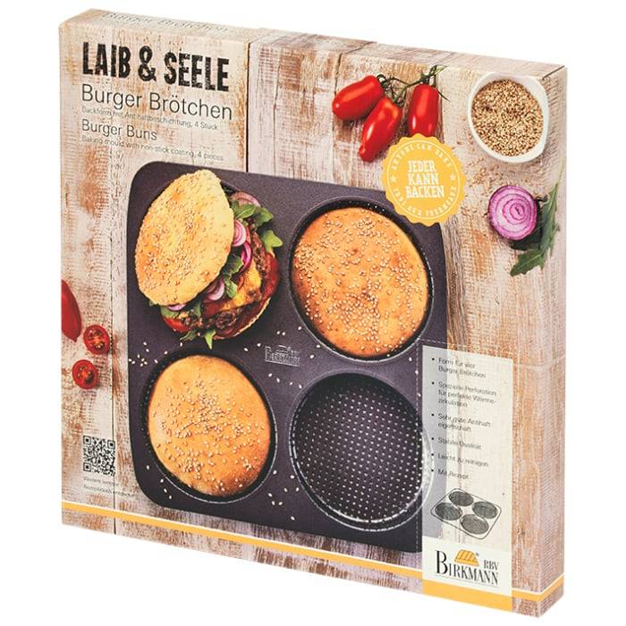 Rbv Birkmann Burger Brötchenblech Perforiert | für 4 Stück Laib & Seele Riesige Rabatte