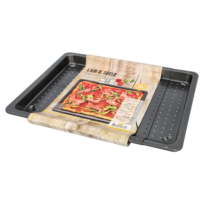Rbv Birkmann BACKBLECH PERFORIERT UND VERSTELLBAR 36 – 52 x 33 CM | HÖHE 3 CM LAIB & SEELE
