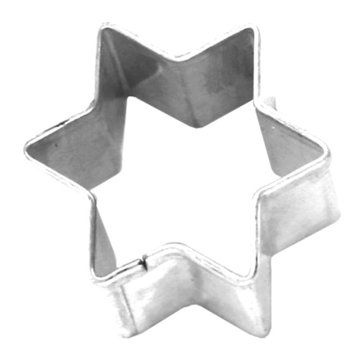 Rbv Birkmann PLÄTZCHEN - AUSSTECHFORM STERN WEIßBLECH MIT BRILLANTEM GLANZ | HANDGELÖTET | 3 CM