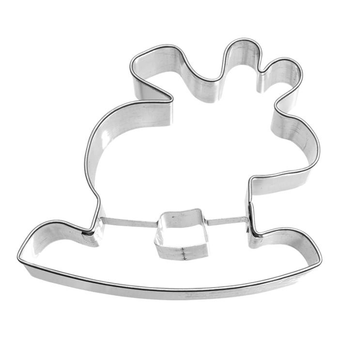 Rbv Birkmann PLÄTZCHEN - AUSSTECHFORM SCHAUKELELCH EDELSTAHL | MIT INNENPRÄGUNG | 9,5 CM