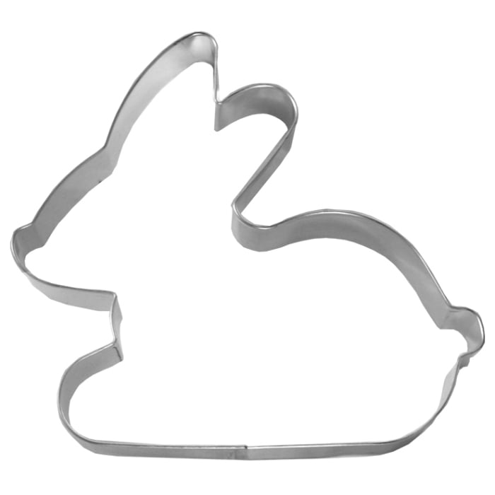 Rbv Birkmann AUSSTECHFORM HASE | LIEGEND WEIßBLECH MIT BRILLIANTEM GLANZ | HANDGELÖTET | 13,5 CM AUSSTECHFORMEN