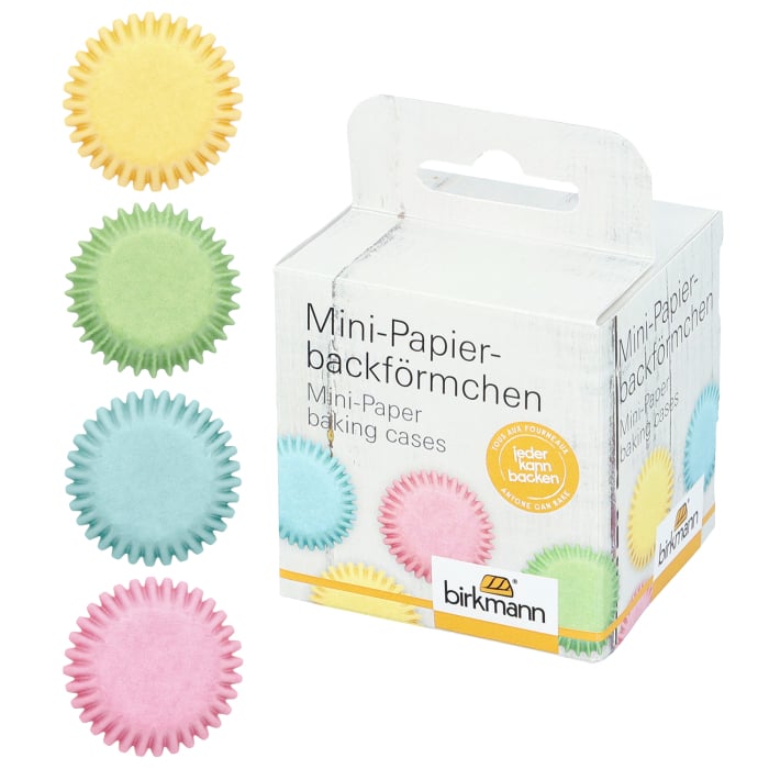 Rbv Birkmann MINI-PAPIERBACKFÖRMCHEN PASTELL | Ø 4,5 CM | 2,5 CM HOCH