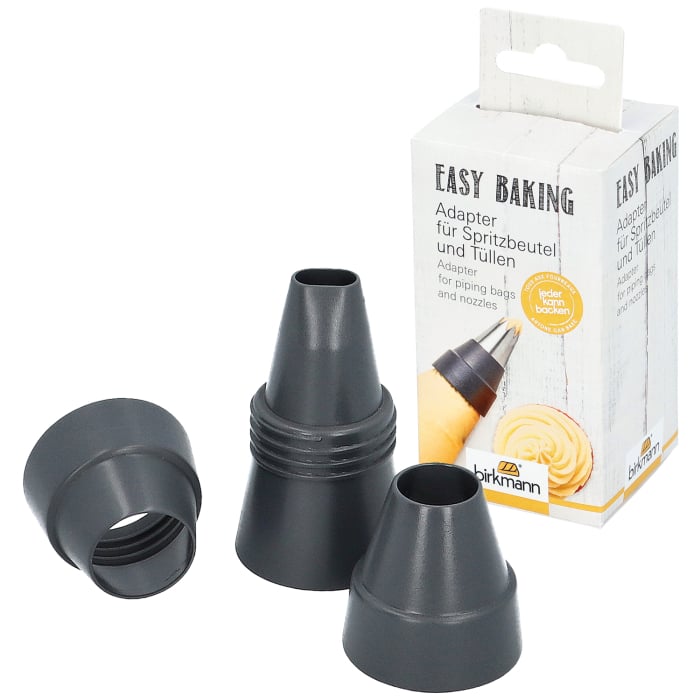 Rbv Birkmann ADAPTER FÜR SPRITZBEUTEL UND TÜLLEN | LEBENSMITTELECHTER KUNSTSTOFF | 5 x 5 x 10 CM EASY BAKING