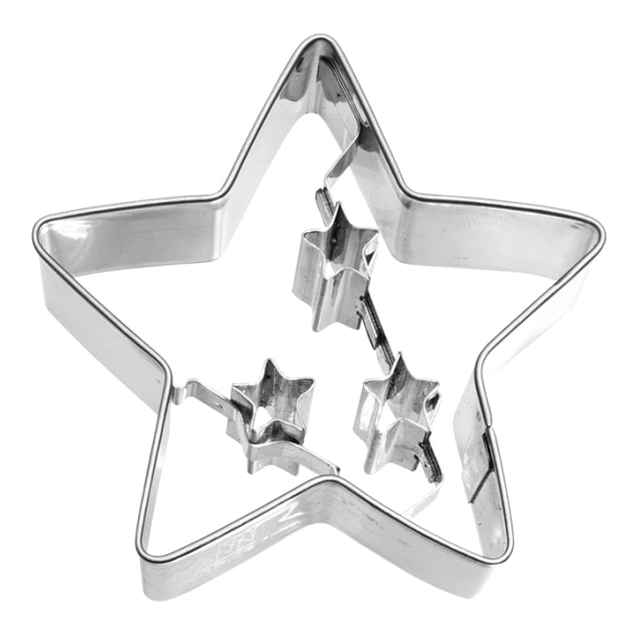Rbv Birkmann PLÄTZCHEN - AUSSTECHFORM WEIHNACHTS-STERN EDELSTAHL | MIT INNENPRÄGUNG | 6,5 CM