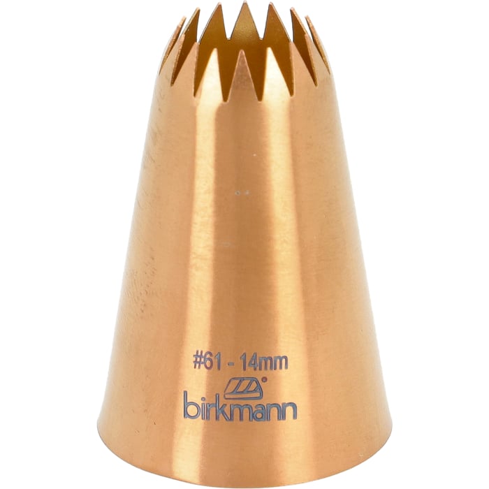 Rbv Birkmann Französische Sterntülle Nr. 61 Edelstahl | Ø 14 mm kupferfarben