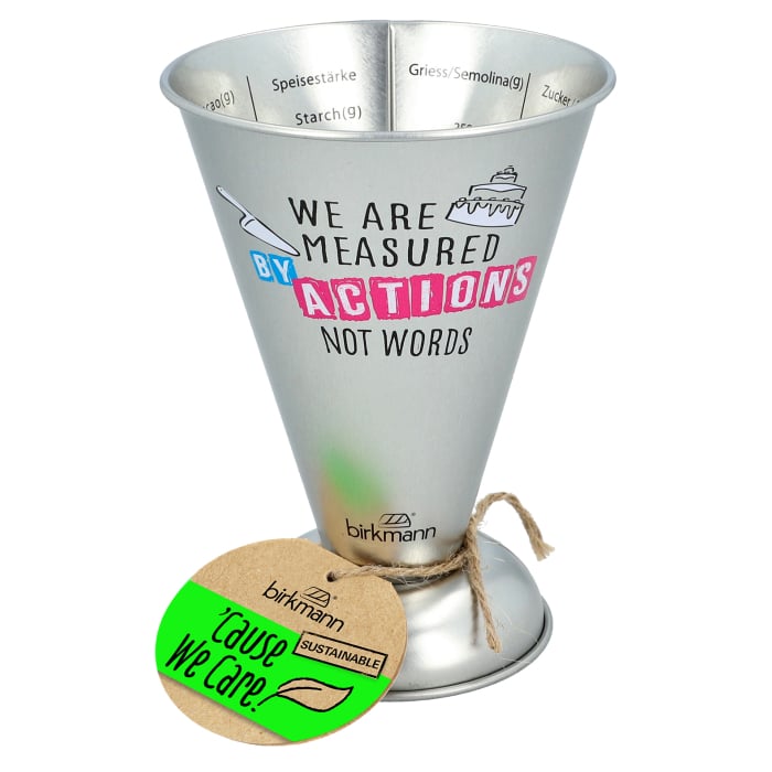 Rbv Birkmann Messbecher We are measured by actions not words ´Cause we care