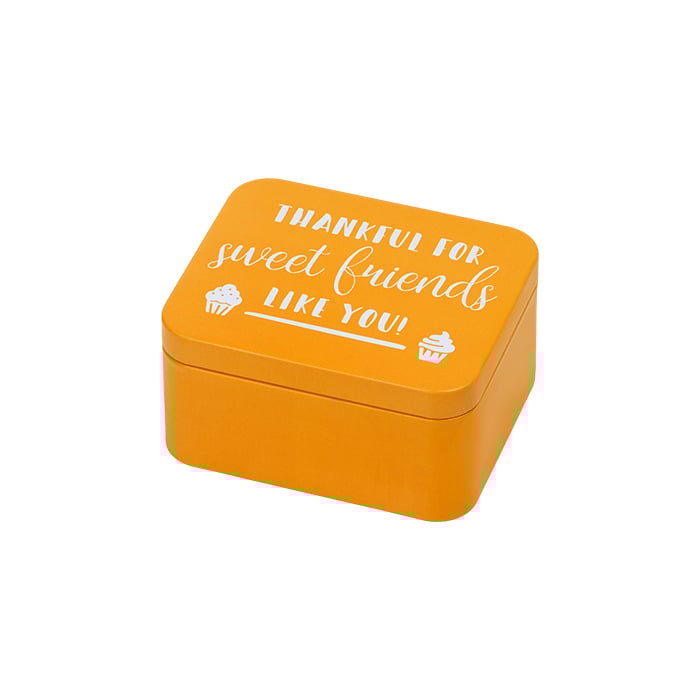 Rbv Birkmann GESCHENKBOX THANKFUL FOR SWEET FRIENDS LIKE YOU! ORANGE | 12 x 10 x 6 CM COLOUR KITCHEN