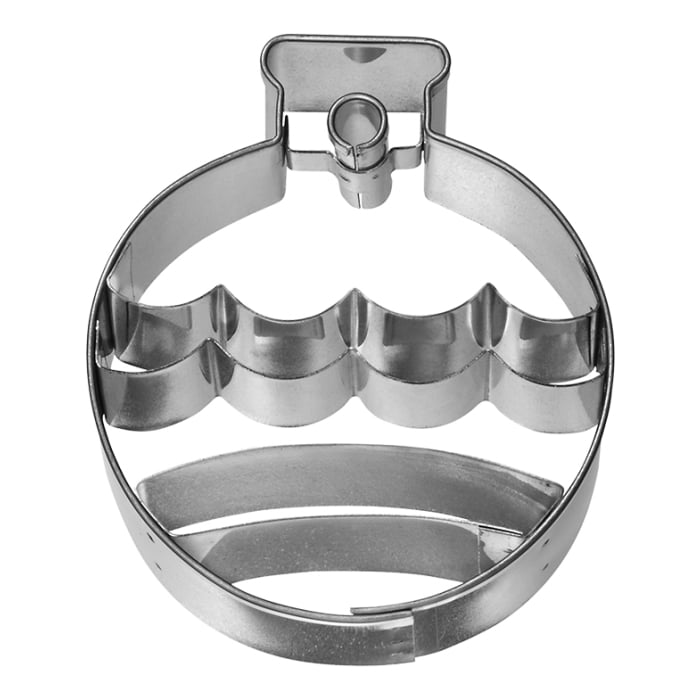 Rbv Birkmann PLÄTZCHEN - AUSSTECHFORM CHRISTBAUMKUGEL EDELSTAHL | MIT INNENPRÄGUNG | 6,5 CM