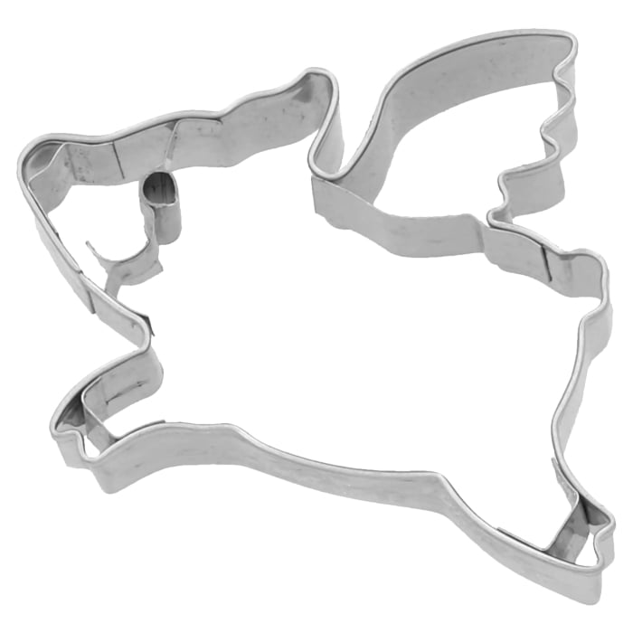 Rbv Birkmann Ausstechform Schwein mit Flügeln Edelstahl | mit Innenprägung | 7 cm