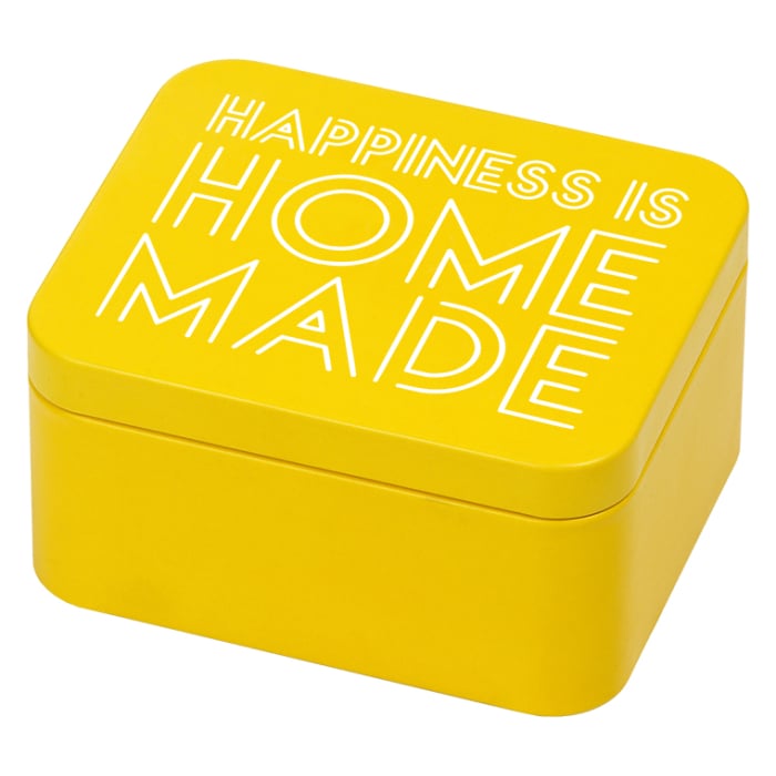 Rbv Birkmann GESCHENKBOX HAPPINESS IS HOMEMADE GELB | 12 x 10 x 6 CM COLOUR KITCHEN