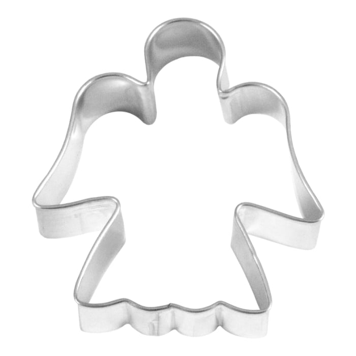 Rbv Birkmann PLÄTZCHEN - AUSSTECHFORM ENGEL WEIßBLECH MIT BRILLANTEM GLANZ | HANDGELÖTET | 7 CM