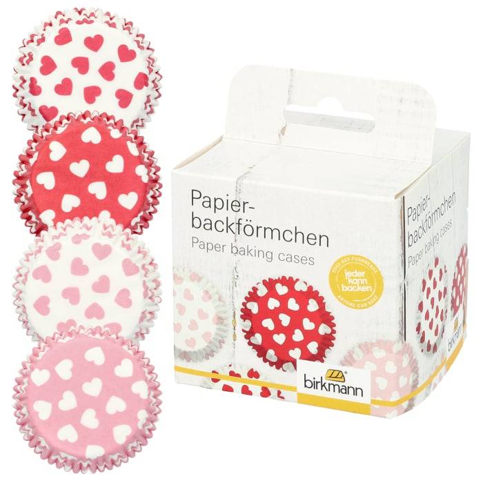 Rbv Birkmann PAPIERBACKFÖRMCHEN HERZEN | Ø 7 CM | 3 CM HOCH Limitierter Zeitrabatt