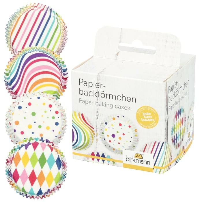 Rbv Birkmann PAPIERBACKFÖRMCHEN REGENBOGEN | Ø 7 CM | 3 CM HOCH