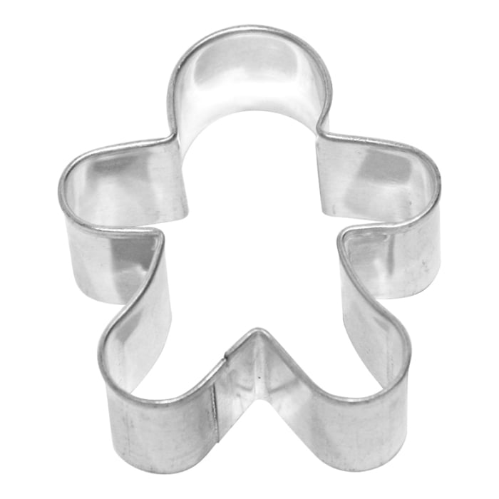 Rbv Birkmann PLÄTZCHEN - AUSSTECHFORM GINGERMAN WEIßBLECH MIT BRILLANTEM GLANZ | HANDGELÖTET | 6 CM