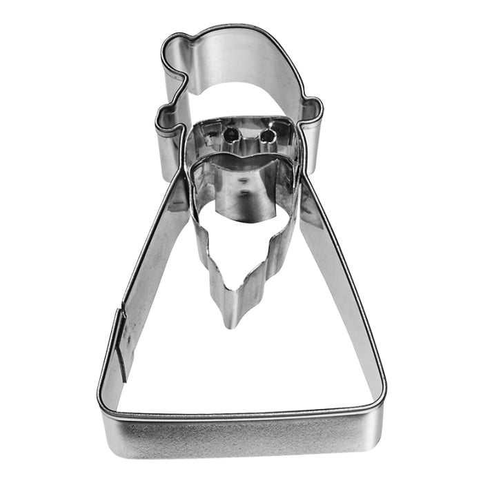 Rbv Birkmann PLÄTZCHEN - AUSSTECHFORM WEIHNACHTSMANN | GEOMETRISCH EDELSTAHL | MIT INNENPRÄGUNG | 6,5 CM