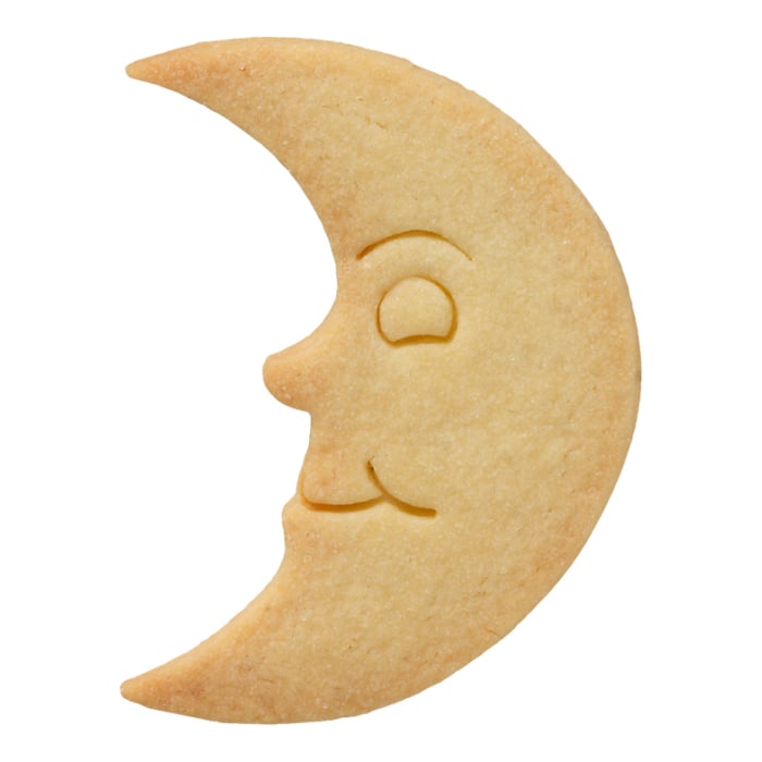Rbv Birkmann PLÄTZCHEN - AUSSTECHFORM MOND EDELSTAHL | MIT INNENPRÄGUNG | 8 CM Kauf eins, bekomm eins gratis