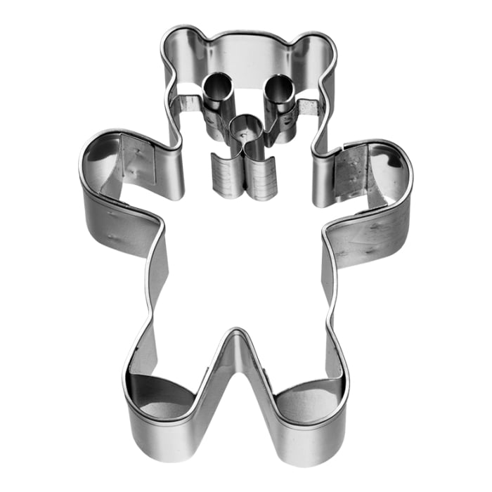 Rbv Birkmann AUSSTECHFORM TEDDY-BÄR | MIT INNENPRÄGUNG EDELSTAHL | 6,5 CM