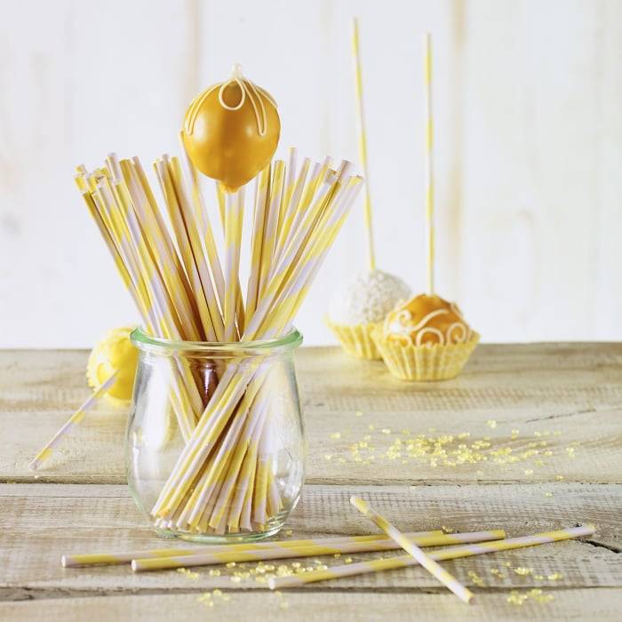 Rbv Birkmann Lolli-Sticks | Gelb-Gestreift