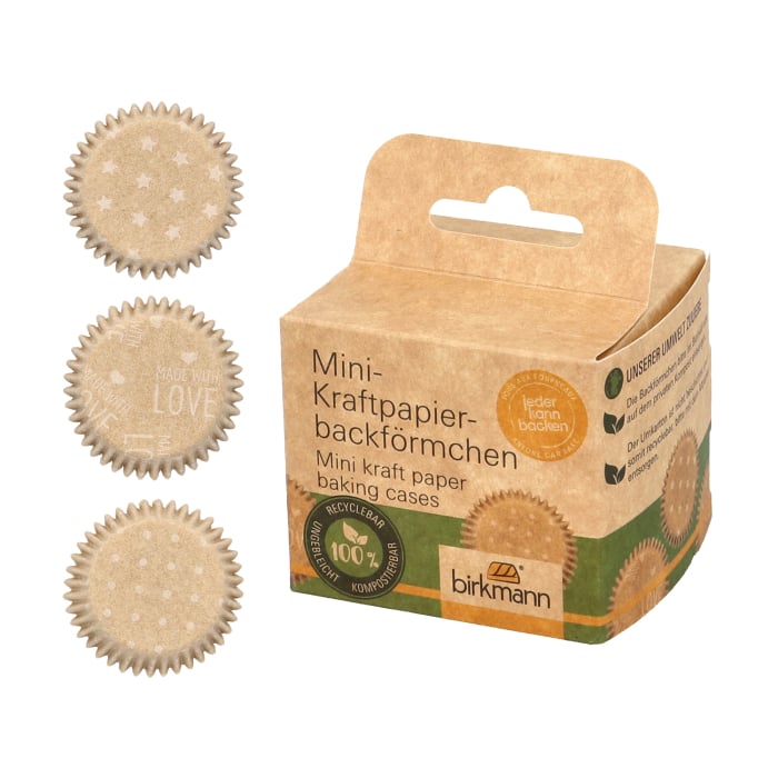 Rbv Birkmann MINI-KRAFTPAPIERBACKFÖRMCHEN GANZJAHR Ø 4,5 CM | 2,5 CM HOCH