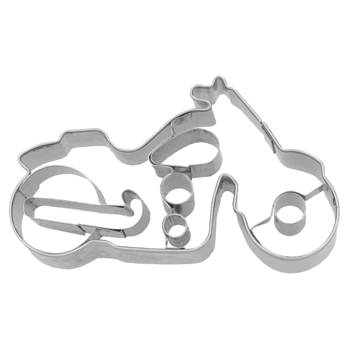 Rbv Birkmann Ausstechform Motorrad Edelstahl | mit Innenprägung | 8 cm