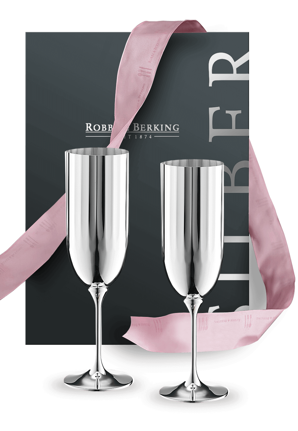 Robbe & Berking Belvedere Champagner-Geschenkset (90g versilbert) Großer Ausverkauf